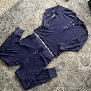 J Crew Waffled Knit Longjohns Set Medium M Md